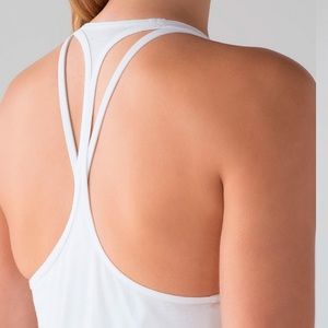 LULULEMON TRAPEZE RACERBACK TANK TOP WHITE